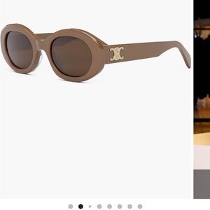 Celine Brown and Gold Retro Sunglasses